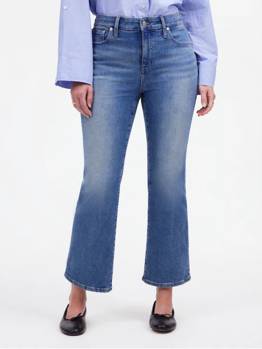 Madewell Curvy Kick Out Crop Jean Oneida Wash Size 27